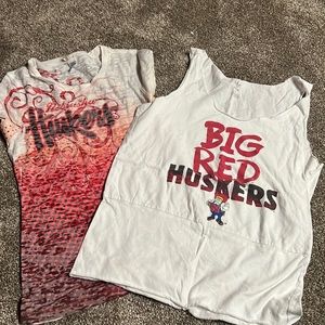Nebraska Huskers shirt/ tank bundle